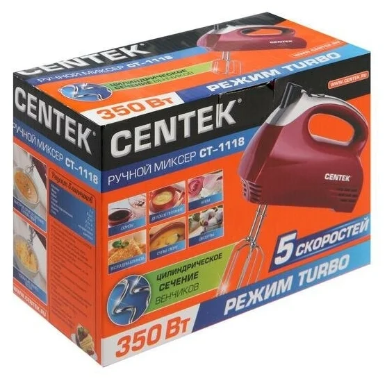 Картинка Миксер CENTEK CT-1118 (Chrome/Cherry)