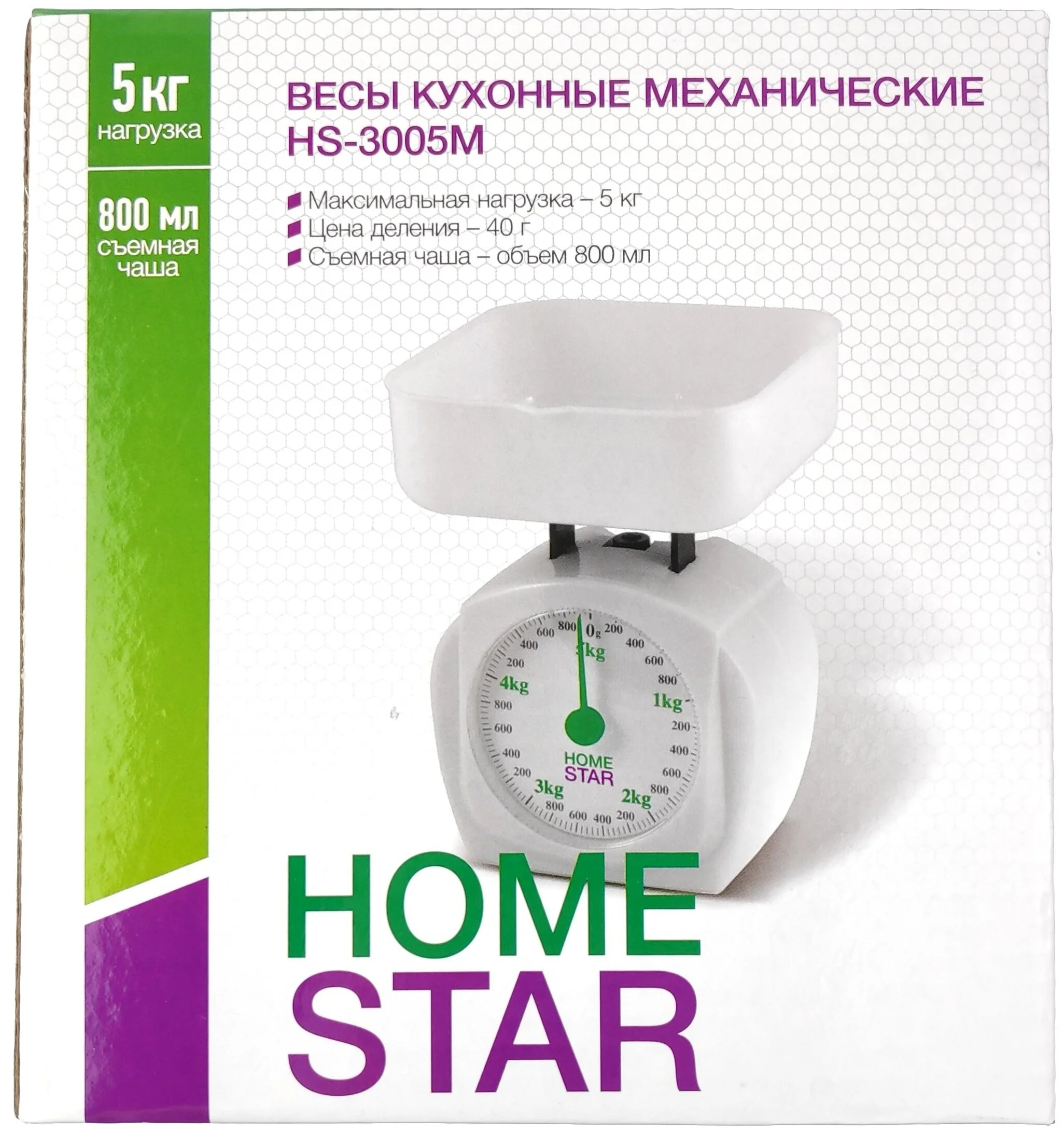 Фотография Весы кухонные HOMESTAR HS-3005M