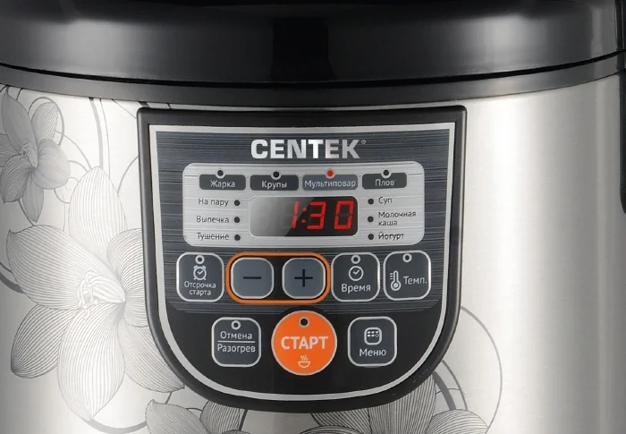 Фото Мультиварка CENTEK CT-1498 Ceramic Black/Steel
