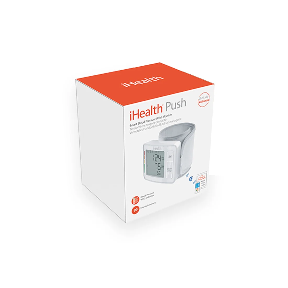 Фотография Умный тонометр IHEALTH PUSH Wrist Smart Blood Pressure Monitor Connectable