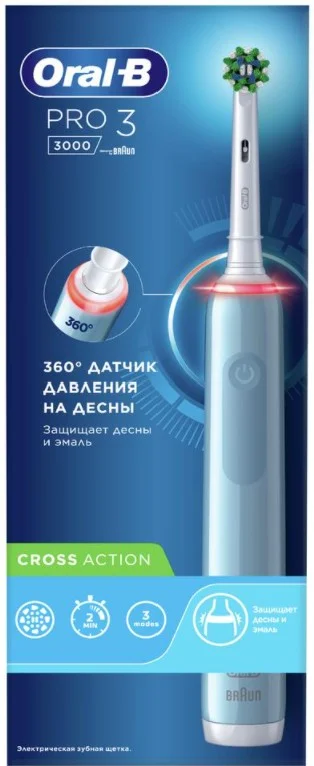 Фото Зубная щетка BRAUN Oral-B Pro 3 D505.513.3 Blue Фото Зубная щетка BRAUN Oral-B Pro 3 D505.513.3 Blue