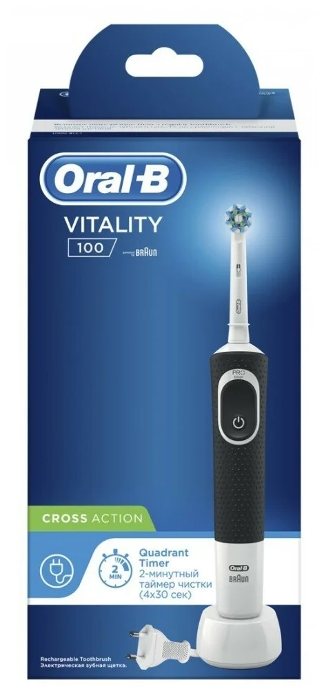 Фото Зубная щетка BRAUN Oral-B Vitality CrossAction D100.423.1 Black (3710)