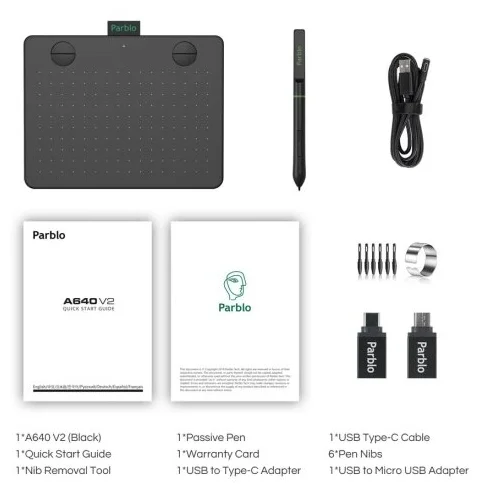 Графический планшет PARBLO A640 V2 Казахстан