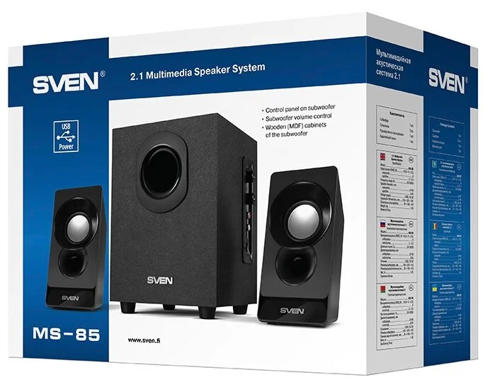 Купить Колонки SVEN MS-85 Black