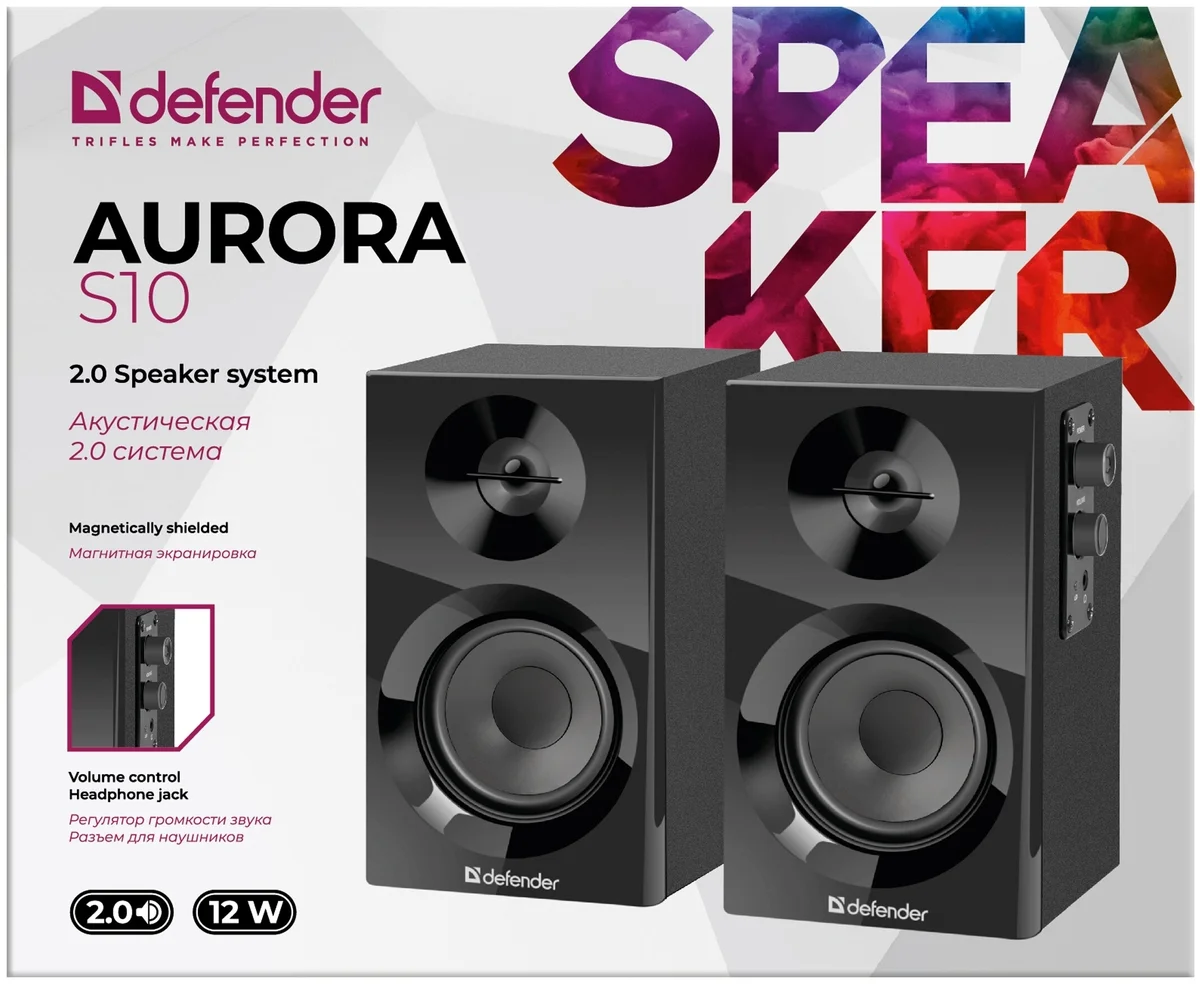 Фото Акустическая система DEFENDER Aurora S10 Black (65414)