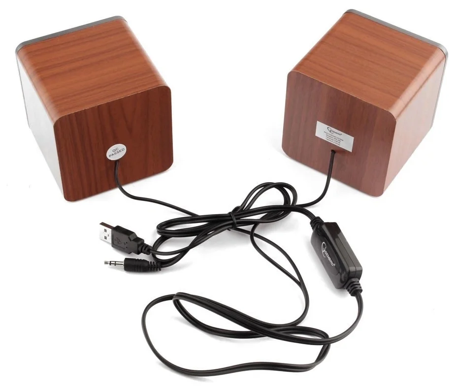 Цена Акустическая система GEMBIRD SPK-206 (2.0) USB power Brown