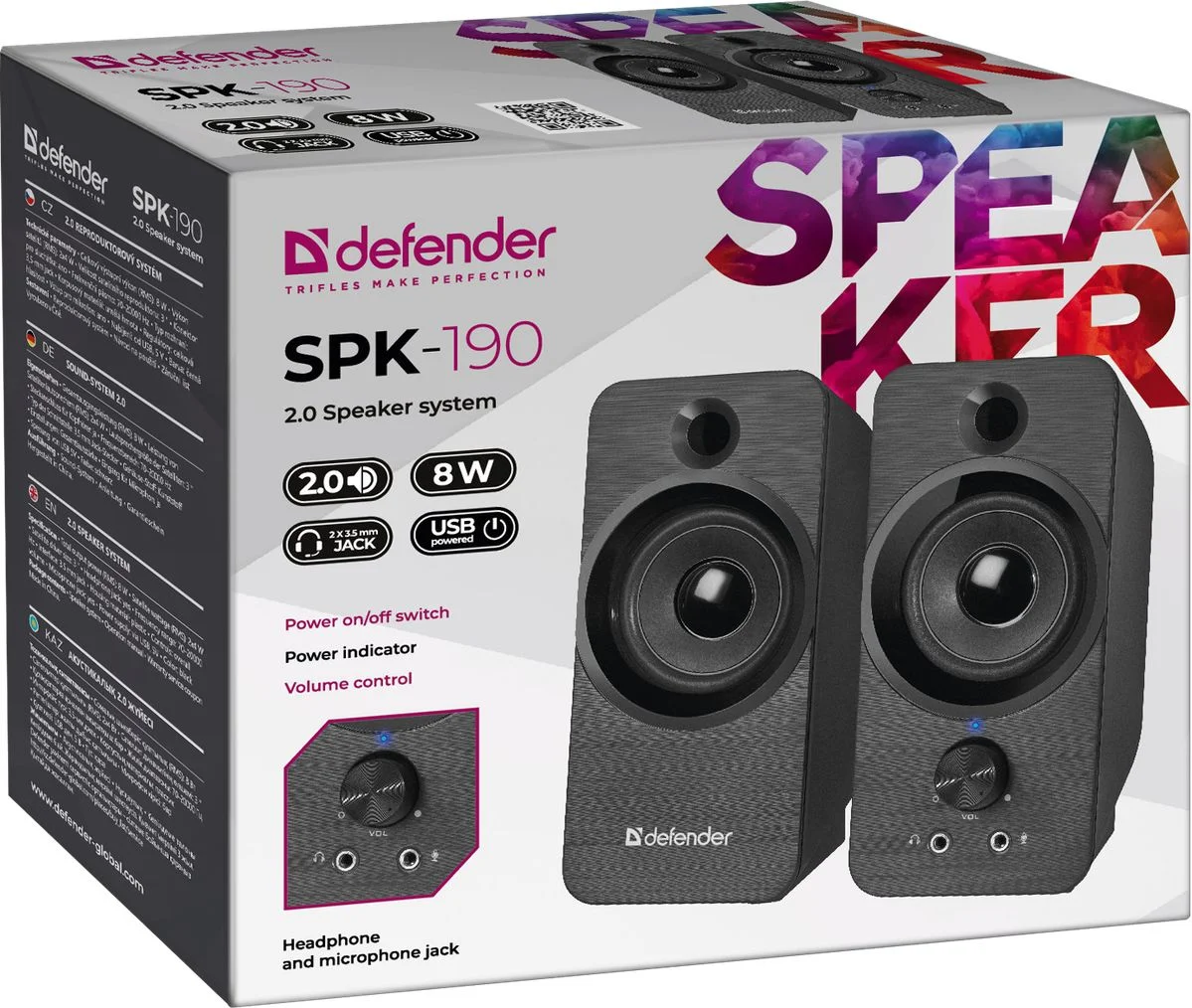 Фотография Акустическая система DEFENDER SPK-190 Black