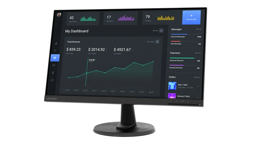 Картинка Монитор LENOVO C24-40 (63DCKAT6EU)