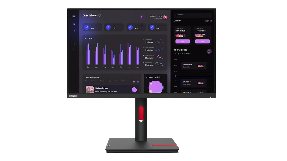 Фото Монитор LENOVO ThinkVision T24i-30 (63CFMATXEU)