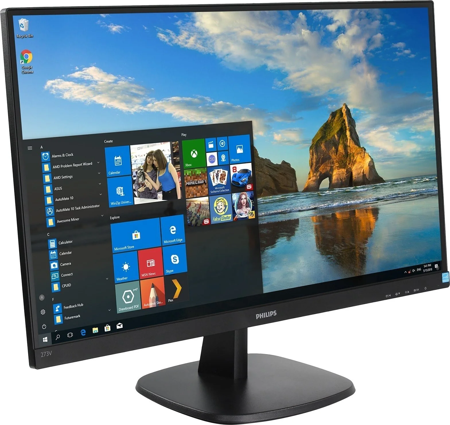 Фото Монитор PHILIPS 273V7QDSB/00