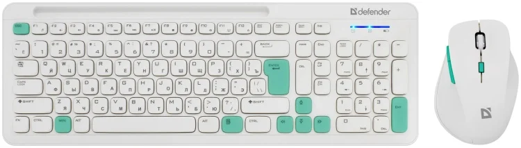 Клавиатура DEFENDER Cerrato C-978 White-Blue + мышь