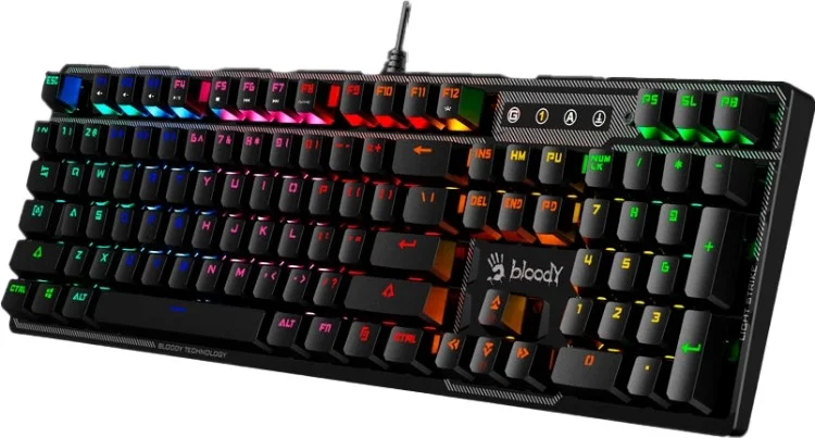 Фото Клавиатура A4Tech Bloody B750N <USB, оптические, 0.2 мс Anti-Ghost: все клавиши>