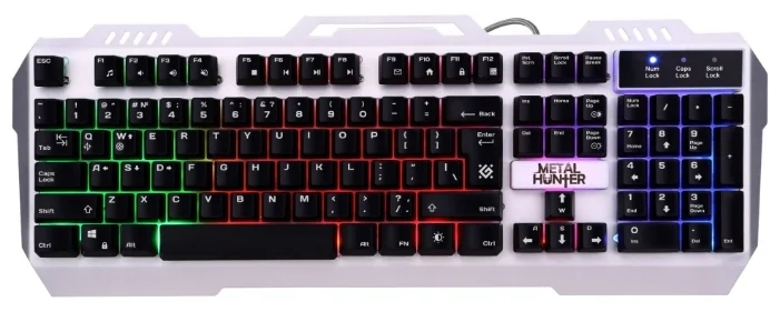 Клавиатура DEFENDER Metal Hunter GK-140L RU Silver