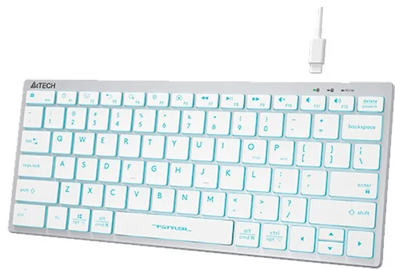 Фото Клавиатура A4tech FX61-Ice Blue-LED