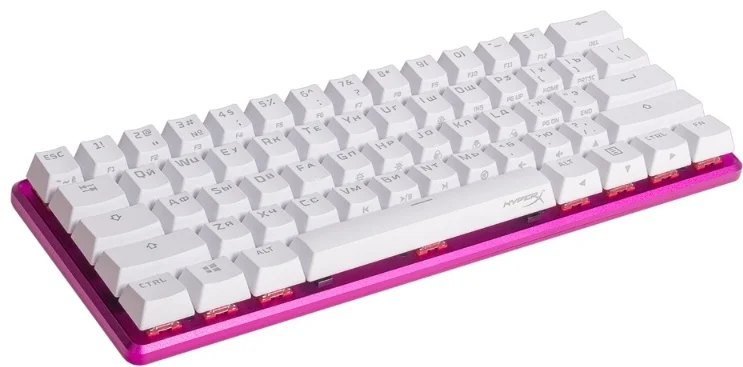 Фото Клавиатура <span style="font-size: 1.2rem;">HyperX</span><span style="font-size: 1.2rem;"> Alloy Origins 60 Pink 572Y6AA</span><br>