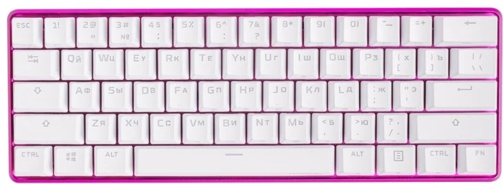 Фотография Клавиатура <span style="font-size: 1.2rem;">HyperX</span><span style="font-size: 1.2rem;"> Alloy Origins 60 Pink 572Y6AA</span><br>