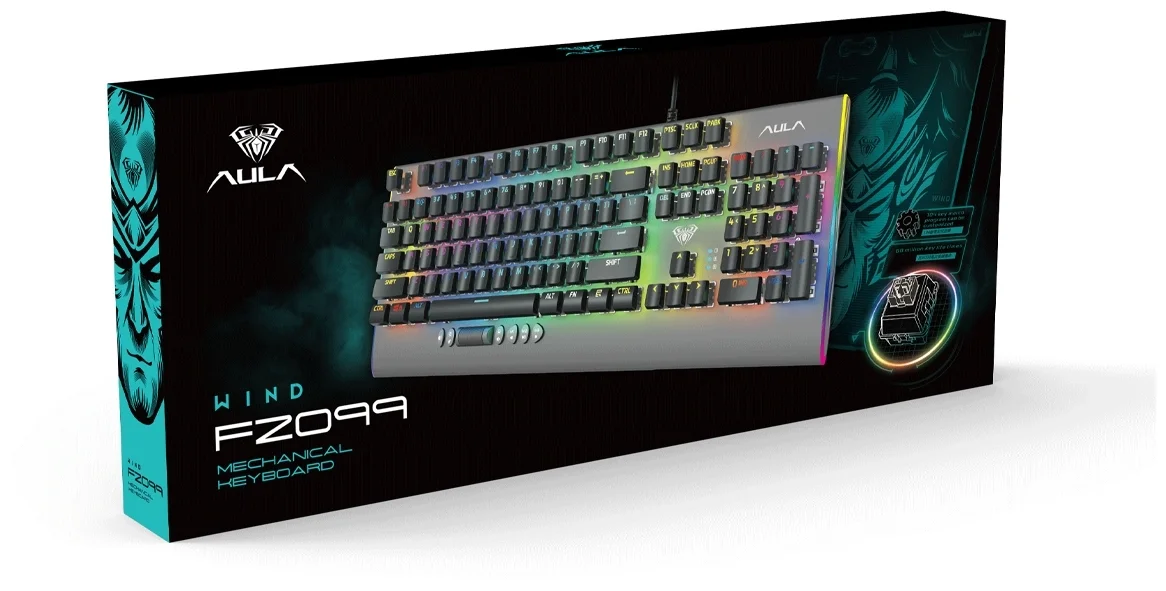 Клавиатура USB Aula F2099 mechanical backlit aluminium заказать