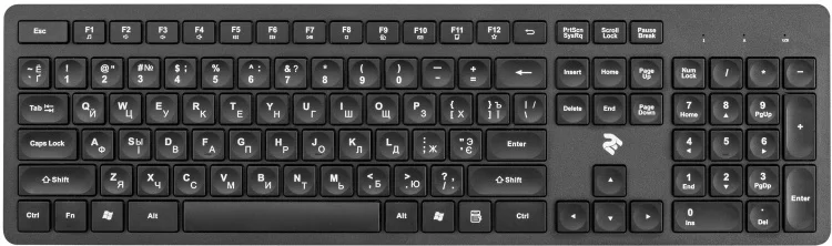 Фотография Клавиатура 2Е MK420 WL Black 2E-MK420WB + Мышь