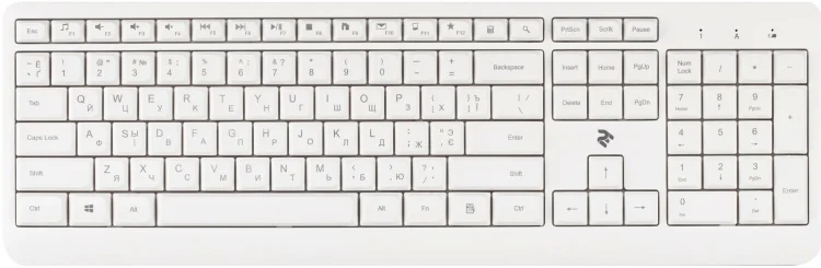 Клавиатура 2Е KS220 WL White (2E-KS220WW)