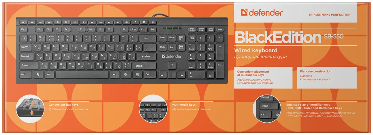 Фотография Клавиатура DEFENDER BlackEdition SB-550 RU черный