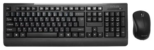 Фото Клавиатура DELUX DLD-6091OGB Black + мышь