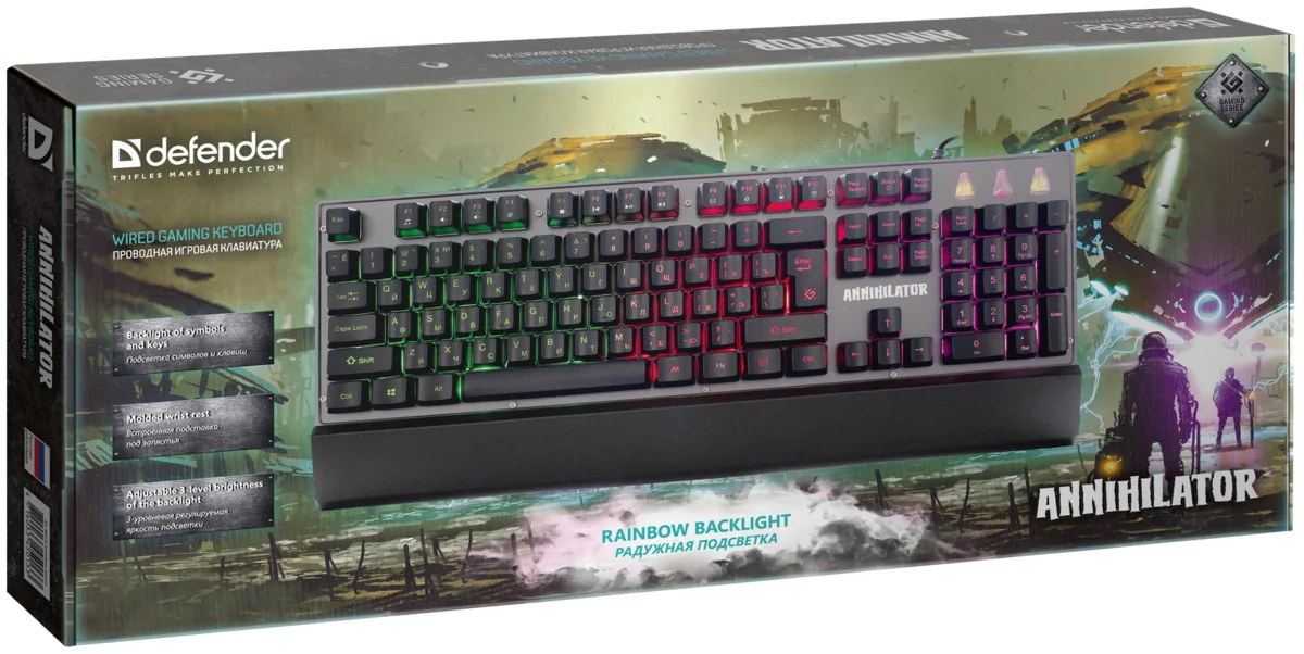 Фотография Клавиатура DEFENDER Annihilator GK-013 ENG/RUS