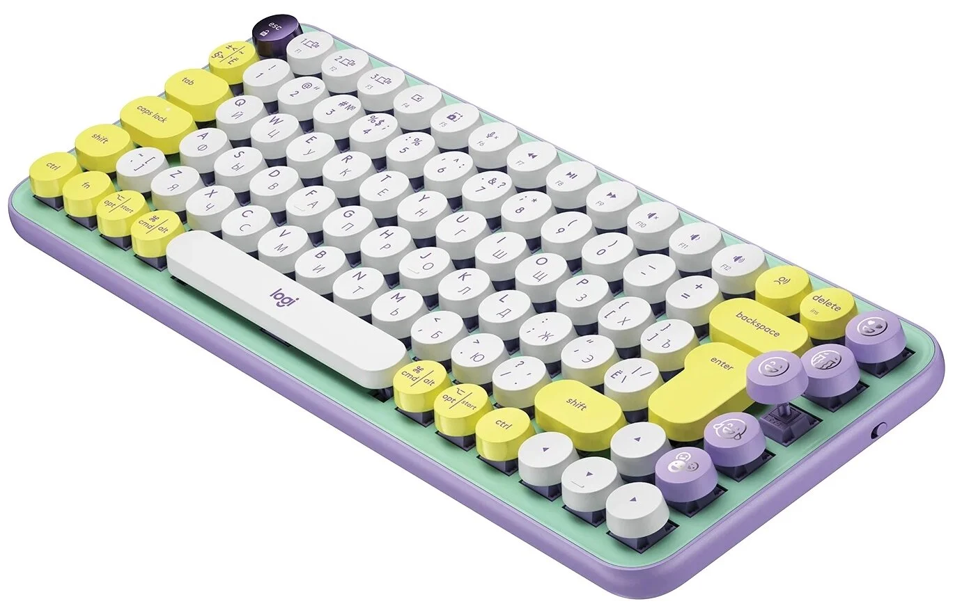 Фото Клавиатура LOGITECH POP Keys with Emoji Keys-DAYDREAM MINT (920-010717)
