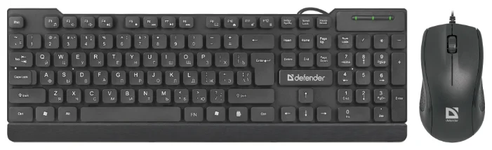 Комплект проводной клавиатура+мышь DEFENDER York C-777 RU, черный