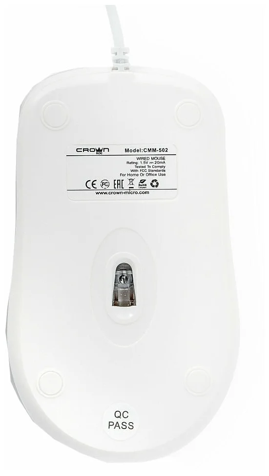Фотография Мышь CROWN CMM-502 White