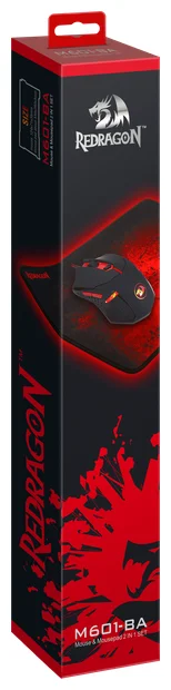 Мышь DEFENDER Redragon M601BA Optical Black (78226) + коврик Казахстан
