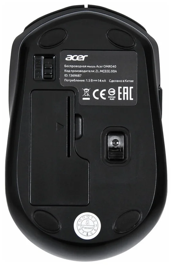 Фото Мышь ACER OMR040 Wireless Optical Black