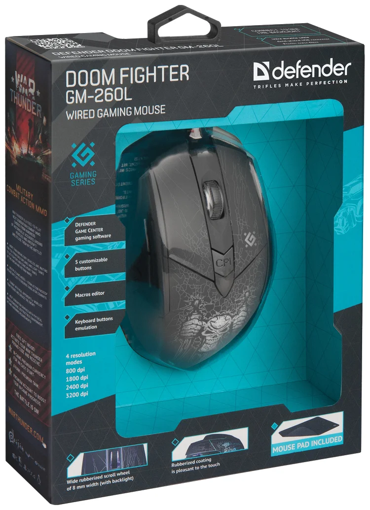 Мышь DEFENDER Doom Fighter GM-260L Казахстан