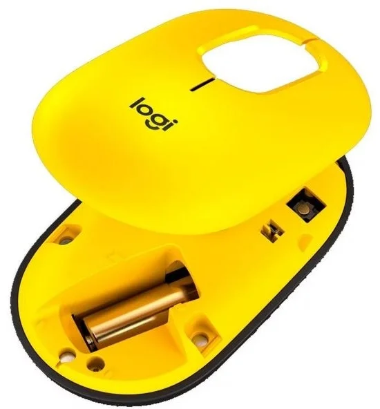 Цена Мышь LOGITECH POP with Emoji-BLAST YELLOW 2.4GHZ/BT/N/A (910-006546)