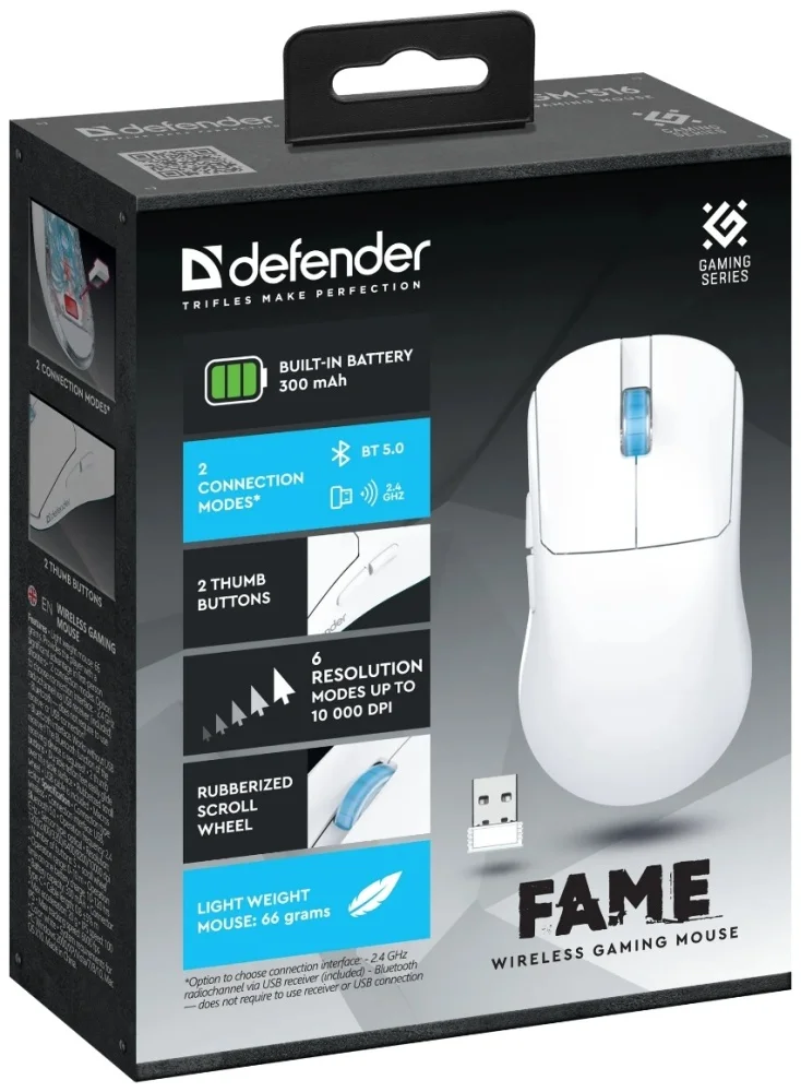 Купить Мышь DEFENDER Fame GM-516 White