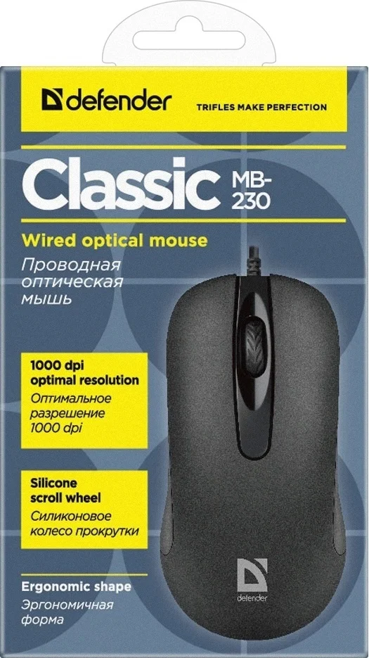 Картинка Мышь DEFENDER Classic MB-230 Black