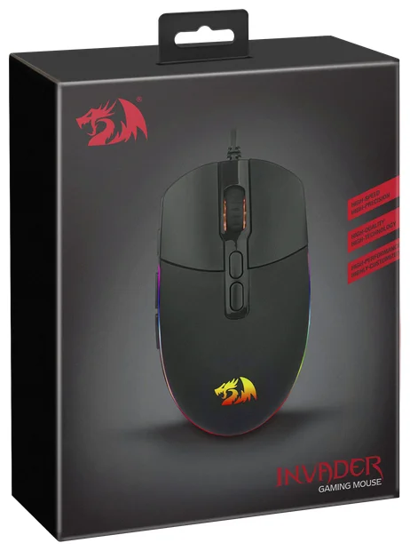 Мышь REDRAGON Invader Black Казахстан