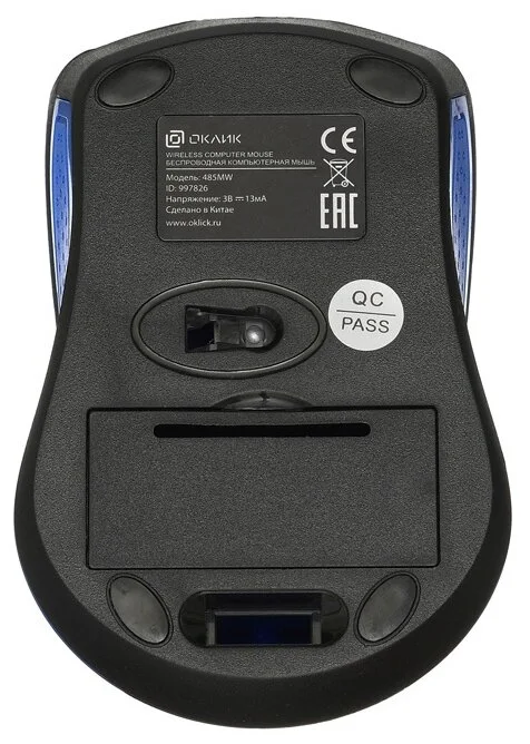 Фото Мышь Oklick 485MW Black-Blue