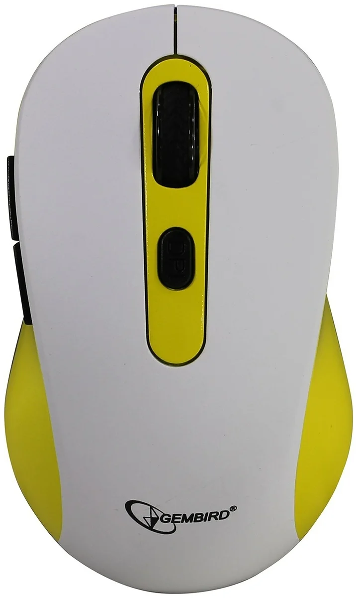 Мышь GEMBIRD MUSW-221-Y White/Yellow