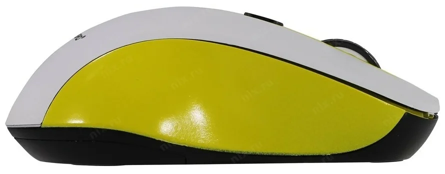 Картинка Мышь GEMBIRD MUSW-221-Y White/Yellow