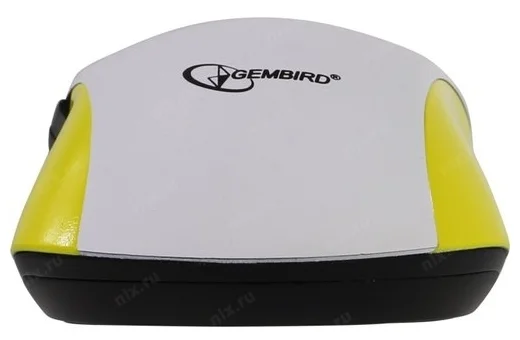 Цена Мышь GEMBIRD MUSW-221-Y White/Yellow