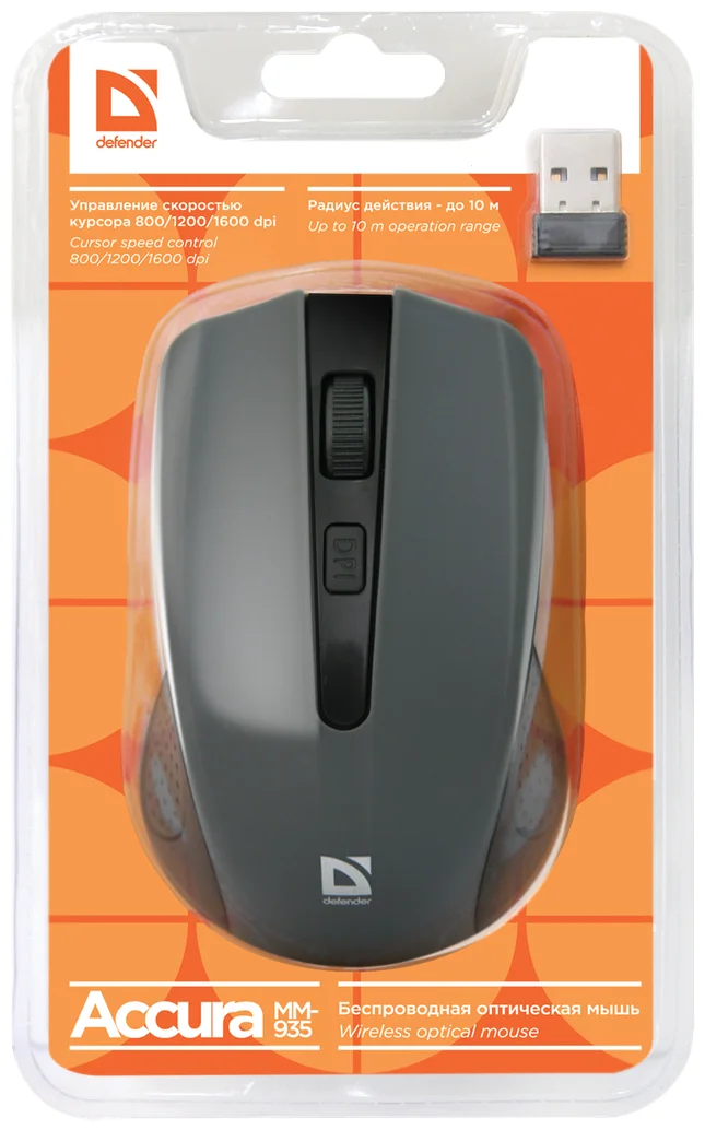 Картинка Мышь DEFENDER Accura MM-935 Grey