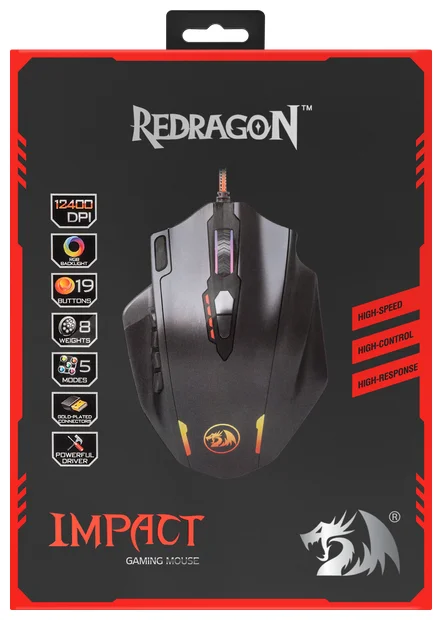 Мышь REDRAGON Impact Black Казахстан