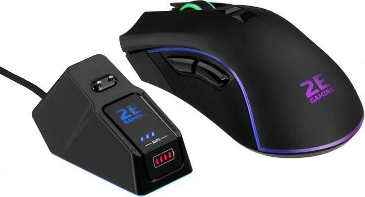 Картинка Мышь 2E Gaming MG340 WL RGB USB Black (2E-MG340UB-WL)