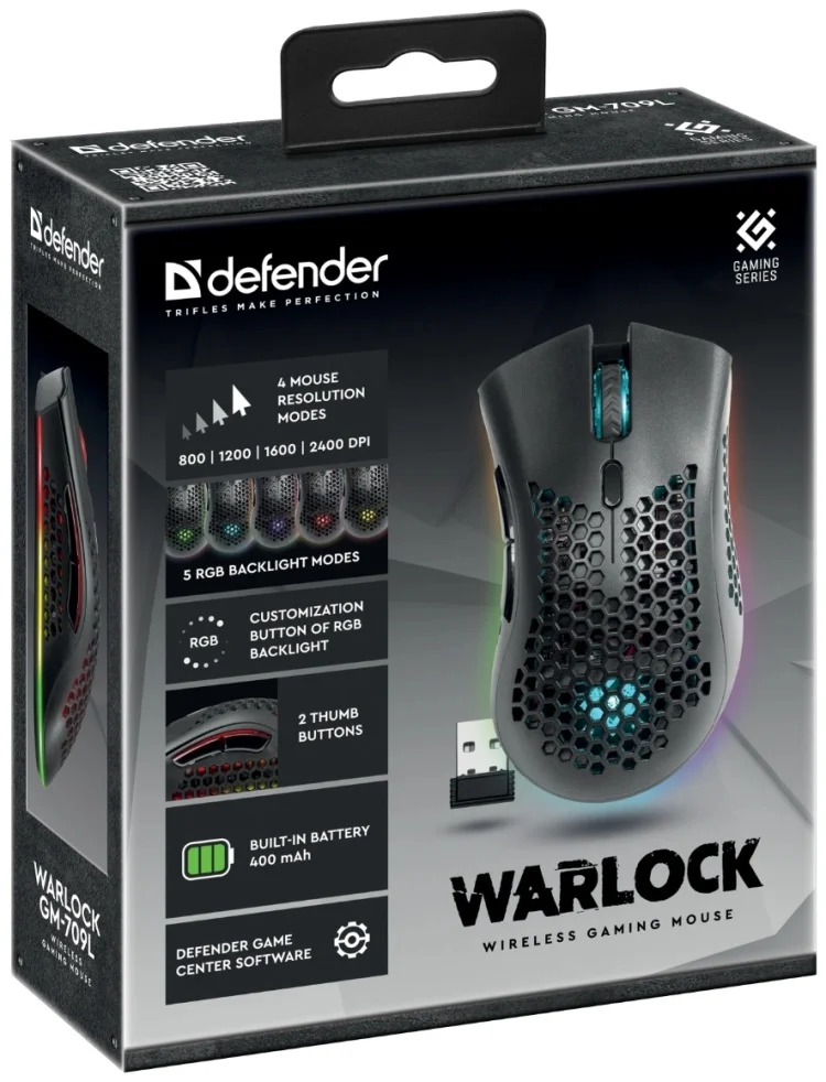 Мышь DEFENDER Warlock GM-709L Wireless Optical (52709) Казахстан