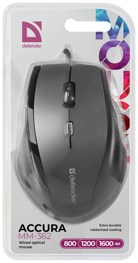 Цена Мышь DEFENDER Accura MM-362 Black (52362)