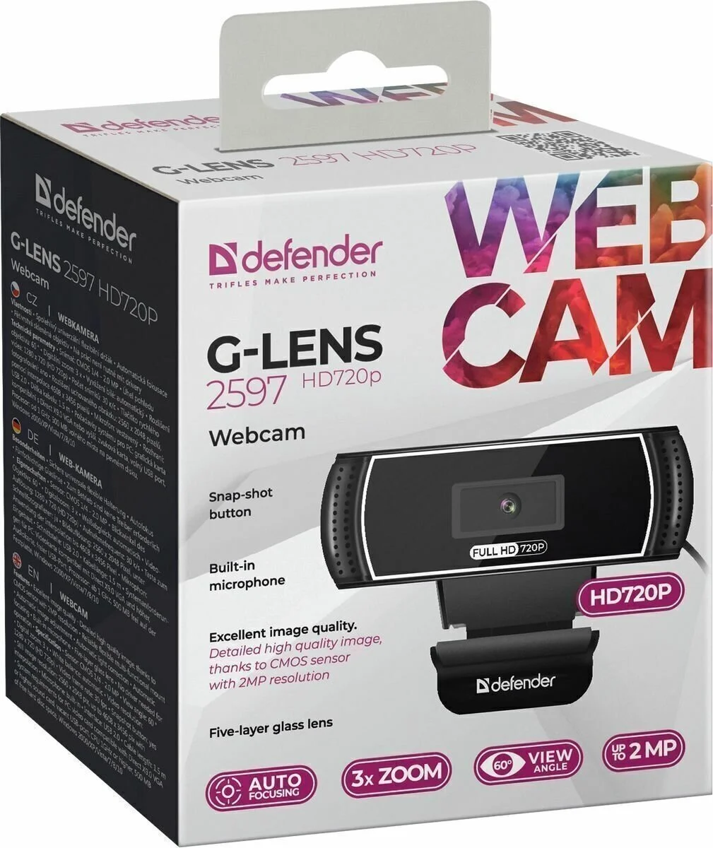 Веб-камера DEFENDER G-LENS 2597 Black Казахстан
