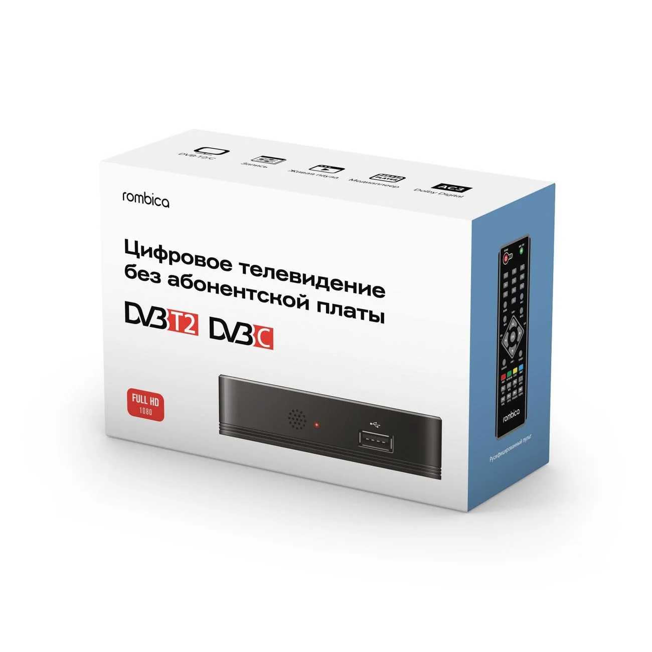 Картинка Медиаплеер ROMBICA DVB-T2 CINEMA TV M1 MPT-ST001