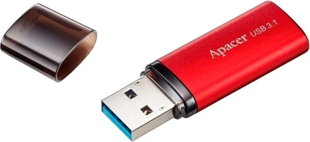 Фотография USB накопитель APACER AH25B 64GB Красный (AP64GAH25BR-1)
