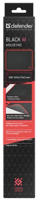 Картинка Коврик для мыши DEFENDER Black M