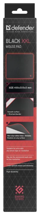 Картинка Коврик для мыши DEFENDER Black XXL